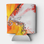 Oranje Abstract minimalistisch Blikjeskoeler (Achterkant)