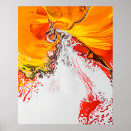 Oranje Abstract minimalistisch Poster