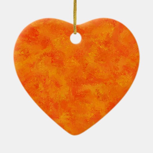 Oranje Abstract patroon Keramisch Ornament (Achterkant)