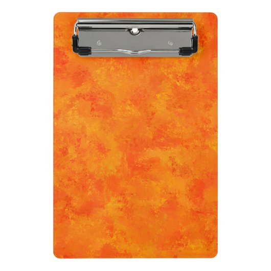 Oranje Abstract patroon Mini Klembord (Voorkant)