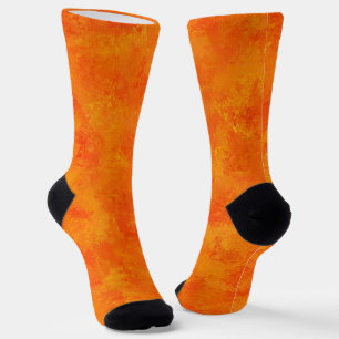 Oranje Abstract Patroon Sokken