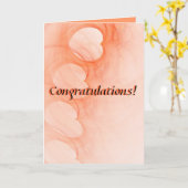 Oranje Abstract Verloving Kaart (Gele Bloem)