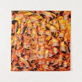 Oranje Abstract Wandkleed (Voorkant (horizontaal))