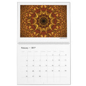Oranje Abstracte fractals 2026 Kalender (Feb 2017)