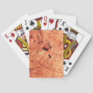 Oranje abstracte grunge hedendaagse kunst pokerkaarten