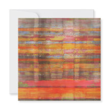 Oranje Abstracte kunstuitnodigingskaart
