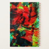  oranje abstracte planner, Diepe abstracte rust Planner (Achterkant)