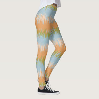 Oranje abstracte streep-Leggings Leggings