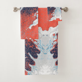 Oranje Abstracte washanddoekset Bad Handdoek