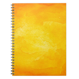 Oranje abstracte waterverf macro textuur backgroun notitieboek