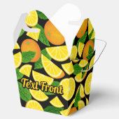 Oranje achtergrond bedankdoosjes (Geopend)