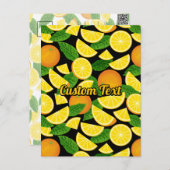 Oranje achtergrond briefkaart (Voorkant / Achterkant)