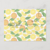 Oranje achtergrond briefkaart (Achterkant)