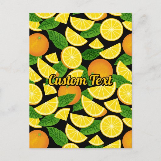 Oranje achtergrond briefkaart (Voorkant)