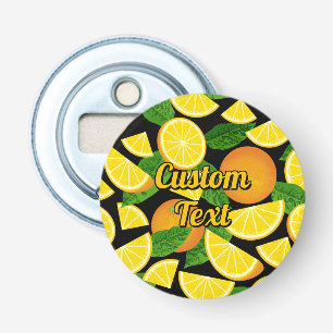 Oranje achtergrond button flesopener