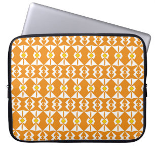 Oranje achtergrond met uitlijnen van herhaald abst laptop sleeve