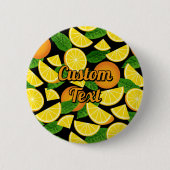 Oranje achtergrond ronde button 5,7 cm (Voorkant)