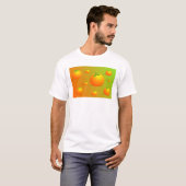 Oranje achtergrond t-shirt (Voorkant volledig)