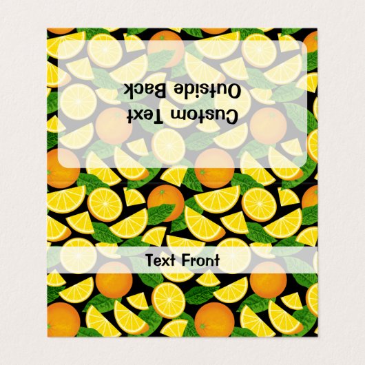 Oranje achtergrond visitekaartjes (Buitenkant ongevouwen)