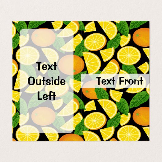 Oranje achtergrond visitekaartjes (Buitenkant ongevouwen)