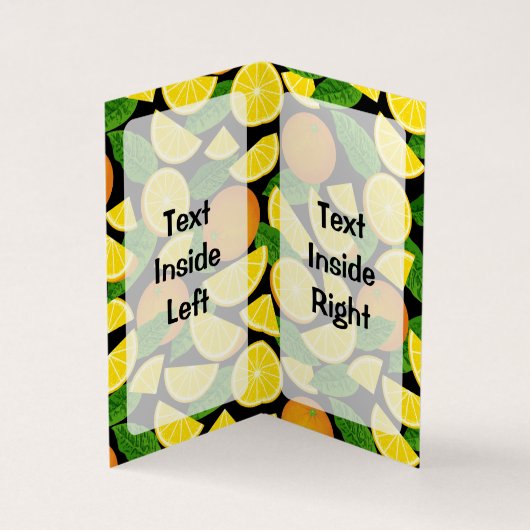 Oranje achtergrond visitekaartjes (Binnen)