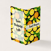 Oranje achtergrond visitekaartjes (Buitenkant)