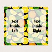 Oranje achtergrond visitekaartjes (Binnenkant ongevouwen)