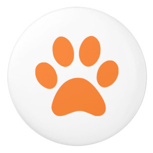 Oranje afdrukpagina's keramische knop