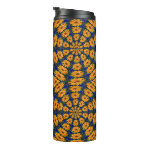 Oranje-Afrikaanse Daisy Thermal Tumbler Thermosbeker