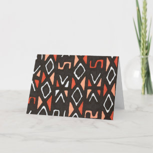 Oranje Afrikaanse Mudcloth Tribal Print Kaart