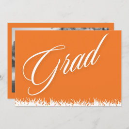 Oranje afstuderen aankondigingskaart aankondiging