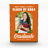 Oranje Afstuderen Arch Modern Afstuderen Gift Fotoblokken (Voorkant)