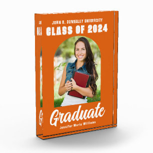 Oranje Afstuderen Arch Modern Afstuderen Gift Fotoblokken