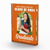 Oranje Afstuderen Arch Modern Afstuderen Gift Fotoblokken (Rechts)