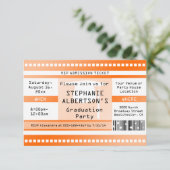 Oranje Afstuderen- of partijtoelatingstabel Kaart (Staand voorkant)