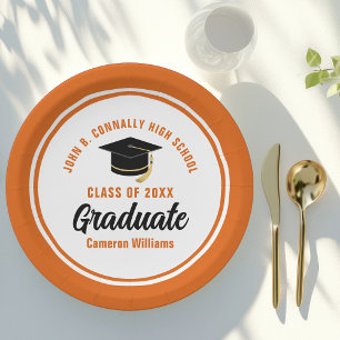Oranje Afstuderen Personalised 2025 Graduation Par Papieren Bordje