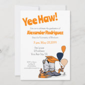 Oranje afzuigkap Cowboy Boot Arrangement Kaart (Voorkant)