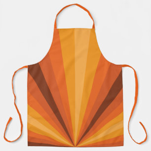 Oranje All-Over Print Schort voor optische verlich