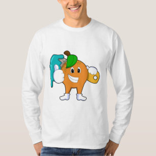Oranje als Schilder met de borstel van de Verf T-shirt