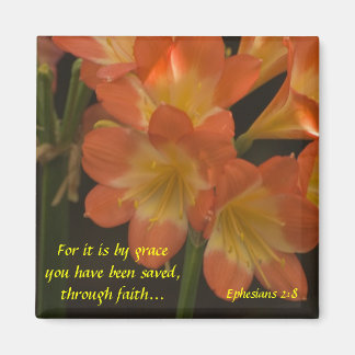 Oranje Amaryllis Magneet