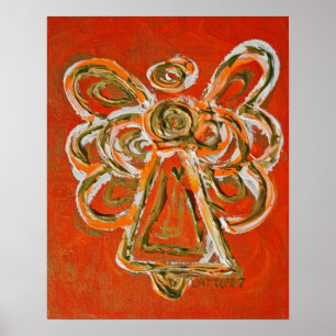 Oranje Angel Poster afdrukken