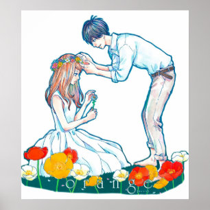 Oranje Anime Naho Kakeru Love Poster