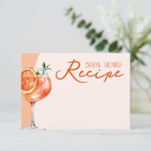 Oranje Aperol Spritz Vrijgezellenfeest Recept Informatiekaartje