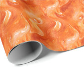 Oranje Aquarel Abstract  Cadeaupapier (Rol Hoek)