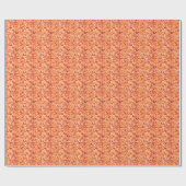 Oranje Aquarel Bloemen Cadeaupapier (Vlak)