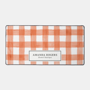 Oranje Aquarel Buffalo Geruit Flanel modern Bureaumat