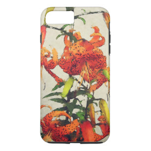 Oranje Aquarel Tijgerlelie 1 iPhone 8 Plus / 7 Plus Hoesje