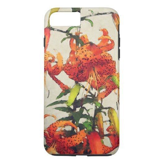 Oranje Aquarel Tijgerlelie 1 Case-Mate iPhone Case (Achterkant)