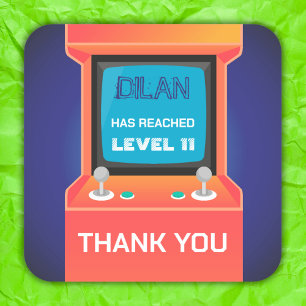 Oranje arcade gamer dank u Sticker