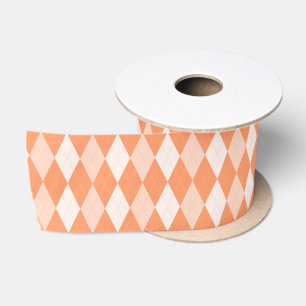 Oranje Argyle Pastel Tangerine Small Diamond Shape Lint